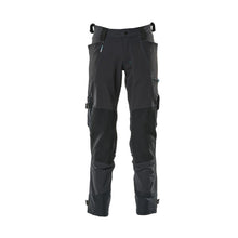 Housut polvitaskuilla Dyneema, stretch housut, musta-sininen