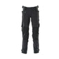 Housut polvitaskuilla Dyneema, stretch housut, musta-sininen