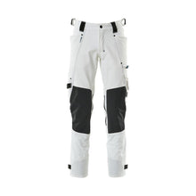 Dyneema-housut polvitaskuilla, joustohousut, valkoiset