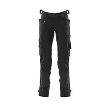 Housut polvitaskuilla Dyneema, stretch housut, musta