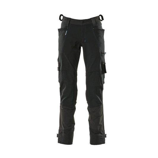 Housut polvitaskuilla Dyneema, stretch housut, musta