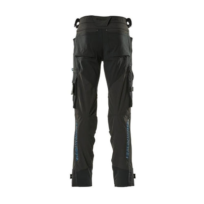Housut polvitaskuilla Dyneema, stretch housut, musta