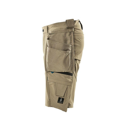 Shortsit, irrotettavat riipputaskut, joustavat craftsman shortsit, vaalea khaki