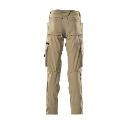 Housut polvitaskuilla, stretch, vaaleat housut, vaalea khaki