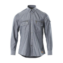 Chambray paita verkkovuorella, pesty tumma denim