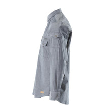 Chambray paita verkkovuorella, pesty tumma denim