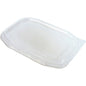 Läpinäkyvä APET-kansi PP-ruoka-astiolle HMR (221x154x14 mm) merkiltä Duni GmbH, pyöristetyillä kulmilla ja korotetulla reunalla, näkyy valkoisella taustalla. Pakkaus sisältää 312 kappaletta.