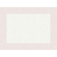 Valkoinen neliönmuotoinen alue, jossa on ristikkäiskuvio, samanlainen kuin Duni GmbH:n Dunicel-pöytätabletit 30 x 40 cm Linnea valkoinen (100 kappaletta), on keskellä vaaleanpunaista teksturoitua taustaa, jota korostaa pieni valkoinen sydän oikeassa alakulmassa.