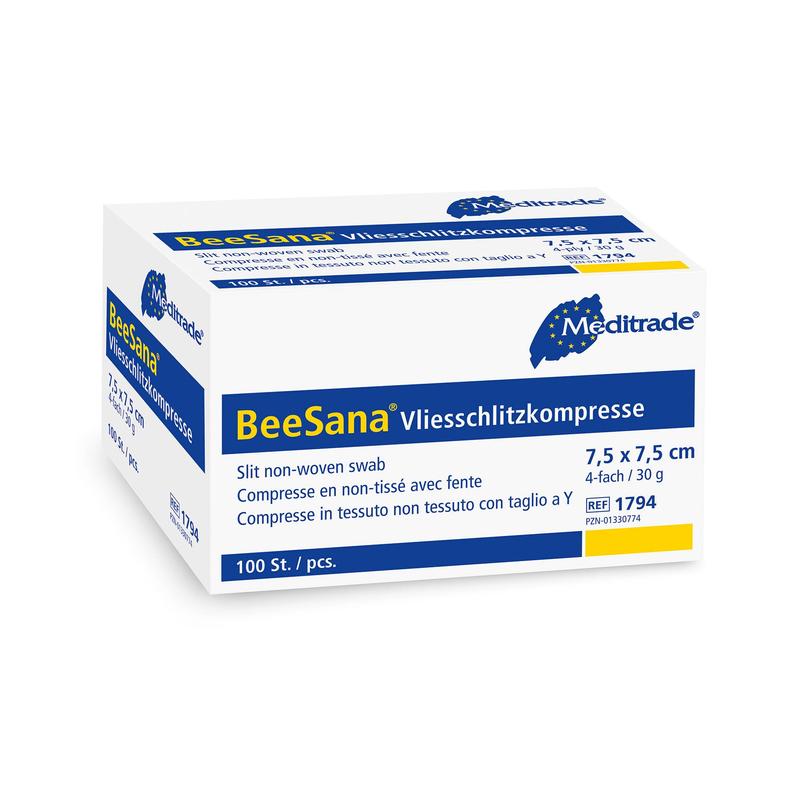 BeeSana® fleece-halkokompressio, ei-steriili, 4-kertainen