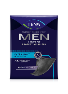 Tena -miehet aktiivinen suojakilpailu Extra Light Incontionce -sovellus | Pakkaus (14 kappaletta)
