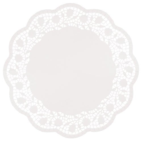 Die PAPSTAR 250 Tortenspitzen rund weiss der PAPSTAR GmbH sind runde weiße Tortenspitzen mit gewelltem Rand und aufwendigem spitzenartigem Muster, ideal für stilvolle Tortenpräsentationen und Tortenspitzen.