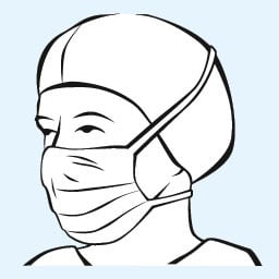 Foliodress maski roiskeilta | Pakkaus (40 kpl)