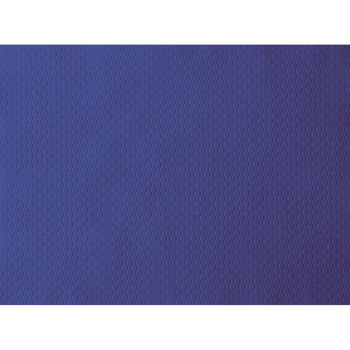 Lähikuva Duni GmbH:n tummansinisestä 30x40 cm paperipöytäsetin tasaisesta, rakenteellisesta pinnasta, jossa on hienovarainen pistemalli - ihanteellinen juhliin ja tapahtumiin. Pakkaus sisältää 500 kappaletta.