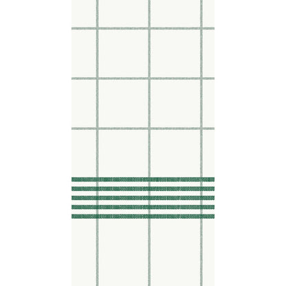 Ein weißer Hintergrund mit einem Gitter aus dünnen grünen Linien. Unten kreuzen vier dickere grüne Linien mehrere Quadrate und spiegeln die hochwertige Eleganz des Dunisoft-Servietten 48 x 48 cm 1/8 Buchfalz Handtuches der Duni GmbH wider.