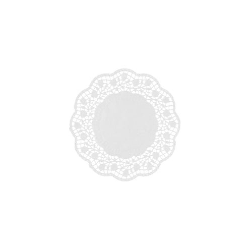 Das PAPSTAR Teller- und Tassendeckchen rund Ø 12 cm, weiß (250 Stück, Schrumpffolie) der PAPSTAR GmbH hat ein rundes weißes Design mit spitzenartigem Rand - ideal als elegantes Deckchen für Tassen oder Teller.