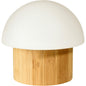 LED-kynttilänpidike bambusta (105x110 mm) Duni GmbH:lta, tyylikkäässä muotoilussa, on valokuvattu valkoista taustaa vasten - elegantti valinta kestävään valaistukseen. Pakkaus: 1 kappale.