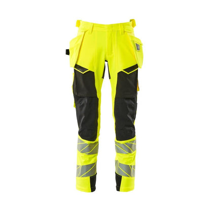 Housut riipputaskuilla, ULTIMATE STRETCH -housut, hi-vis keltainen/musta
