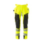 Housut riipputaskuilla, ULTIMATE STRETCH -housut, hi-vis keltainen/musta