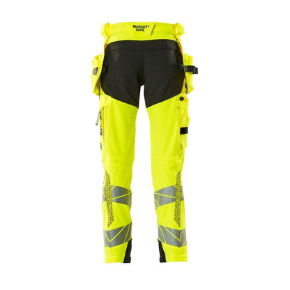 Housut riipputaskuilla, ULTIMATE STRETCH -housut, hi-vis keltainen/musta