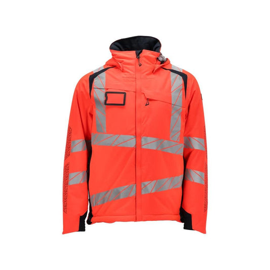Talvitakki CLIMASCOT®, kevyt talvitakki, Hi-vis punainen/musta-sininen
