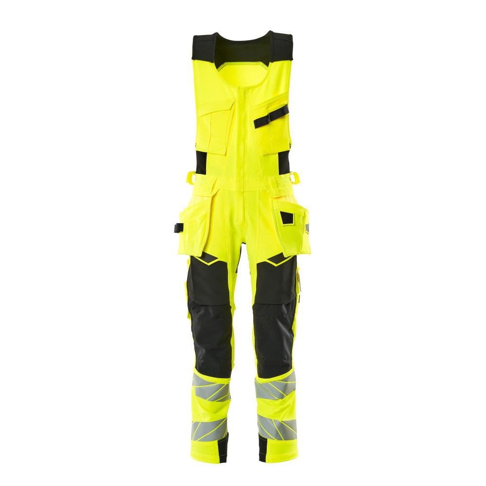 Yhdistelmähousut, riipputaskut, ULTIMATE STRETCH -yhdistelmähousut, hi-vis keltainen/musta