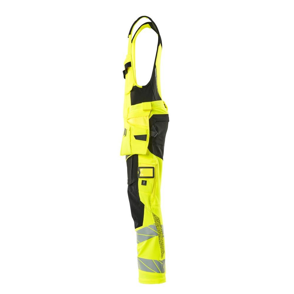 Yhdistelmähousut, riipputaskut, ULTIMATE STRETCH -yhdistelmähousut, hi-vis keltainen/musta