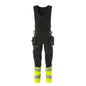 Yhdistelmähousut, riipputaskut, ULTIMATE STRETCH -yhdistelmähousut, musta/hi-vis keltainen
