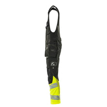 Yhdistelmähousut, riipputaskut, ULTIMATE STRETCH -yhdistelmähousut, musta/hi-vis keltainen