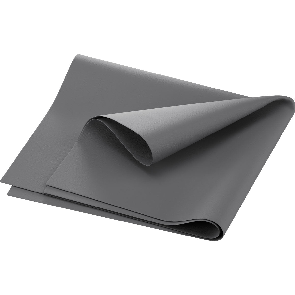 Taitettu Dunilin-lautasliina 40 x 60 cm 1/4 taitto Duni GmbH:lta näytetään valkoista taustaa vasten, mikä korostaa sen harmaata väriä, näkyviä reunoja ja kevyttä tekstuuria.