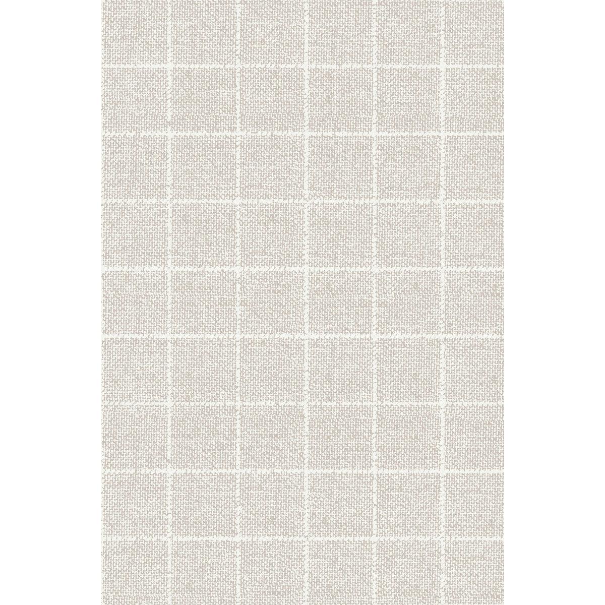 Lähikuva Duni GmbH:n Dunilin-lautasliinoista 40 x 60 cm 1/4 taitto näyttää vaaleanbeigen kankaan, jossa on valkoinen ruutukuvio, ja joka elegantin rakenteensa ansiosta sopii täydellisesti laadukkaisiin lautasliinoihin ja tyylikkääseen pöytäkoristeluun.