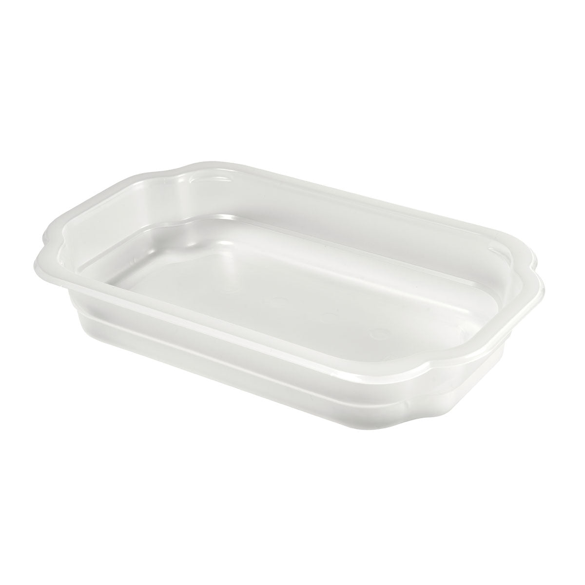 Duni GmbH:n läpinäkyvä PP-astia Take-Away 250x159x43 (pakkaus à 246 kappaletta) on suorakulmainen ja matalasyvyinen, ja se soveltuu erinomaisesti ruoan pakkaamiseen.