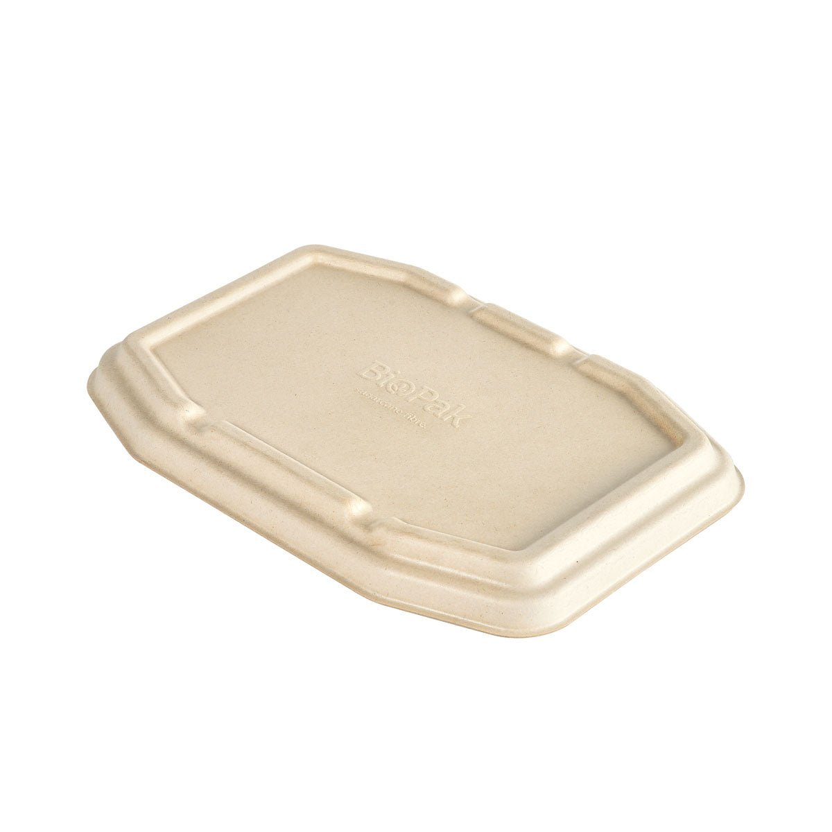Bagasse-kansi Duni GmbH:n HMR-kuitutarjottimille (ruskea, päällystetty, 222x155x21 mm), biologisesti hajoava ja korotetuilla reunoilla - ympäristöystävällinen pakkausratkaisu 320 kappaleen pakkauksessa.