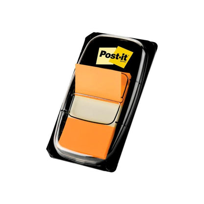 3M Deutschland GmbH:n Post-it® Index -standardi (25,4 mm x 43,2 mm), 50 kappaletta mustassa annostelijassa, jossa on näkyvä merkkietiketti, valkoisella taustalla.