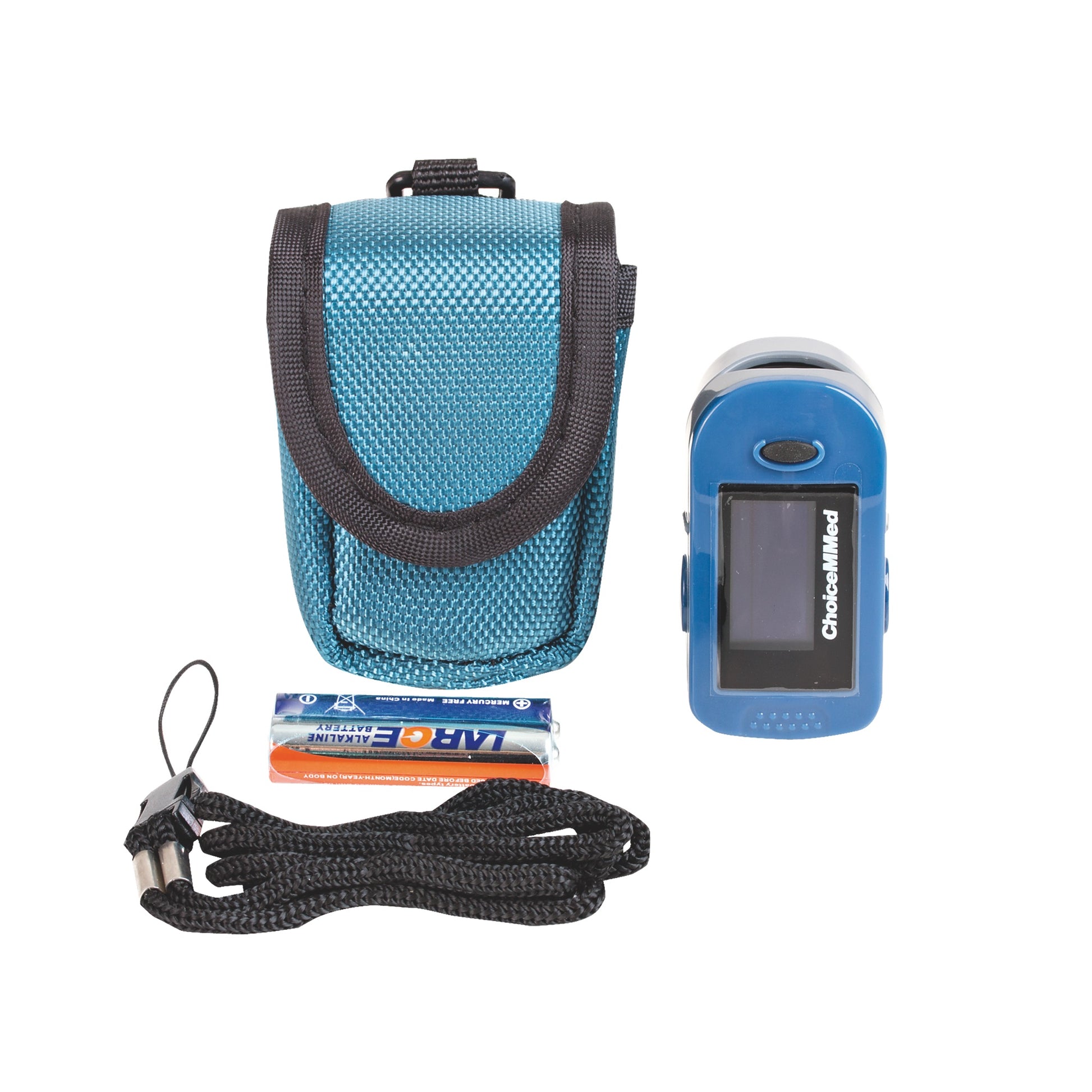 Pulsoximeter inklusive Tasche Schutzhülle und Batterien