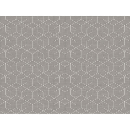 Die Bio-Dunicel-Tischsets 30 x 40 cm von Duni GmbH haben einen grauen Hintergrund mit einem sich wiederholenden weißen geometrischen Würfelmuster, das eine optische 3D-Täuschung erzeugt. Diese Tischsets sind biologisch abbaubar und bedecken die Oberfläche mit einem gleichmäßigen Design.
