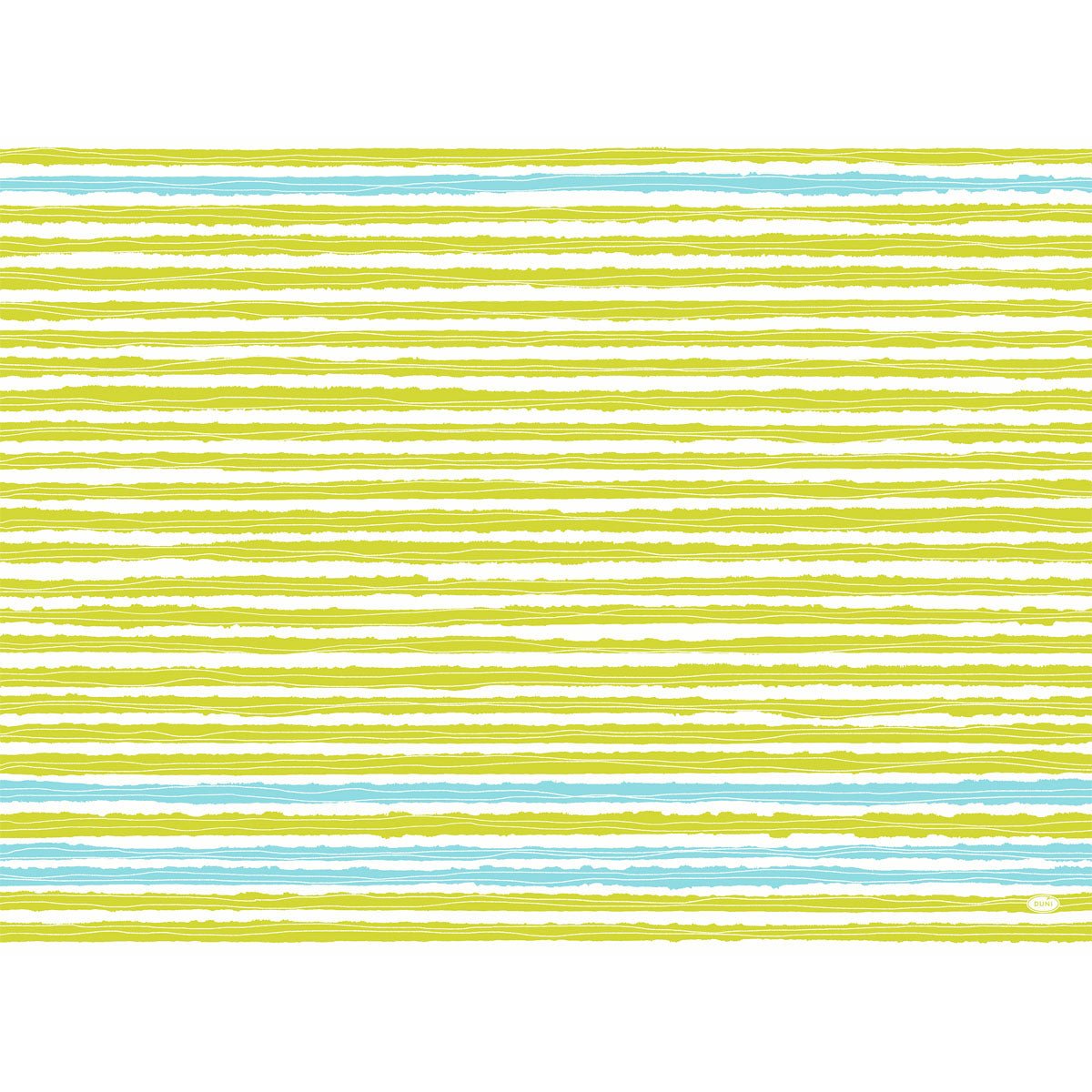 Kuvio, joka koostuu vaakasuorista keltaisista ja vaaleansinisistä käsin piirretyistä viivoista valkoisella, inspiroituna Elise Stripesista Dunicel-sarjoille 30x40 cm, paketti (100 kappaletta), Duni GmbH:lta.