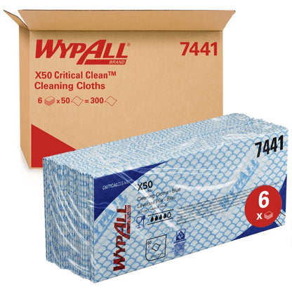 Kimberly-Clark GmbH:n WypAll® X50 pyyhkeet Interfold (41,80 x 24,70 cm) ovat ihanteellinen ratkaisu teolliseen puhdistukseen ja nopeaan siisteyteen.