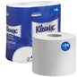 Yksi pakkaus Kimberly-Clark GmbH:n Kleenex® WC-paperia sisältää 6 pakkausta, joissa kussakin on 4 valkoista rullaa (160 arkkia/rulla); Premium-WC-paperi korkeimpaan mukavuuteen.