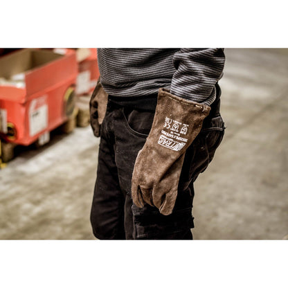 NITRAS SAFE PRO, hitsauskäsineet, ruskea, EN 388, EN 12477 haljasnahka | Paketti (12 paria)
