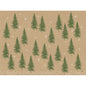 Duni GmbH:n 30x40 cm Humble Trees -paperitabletit näyttävät ruskean, kierrätettävän paperitaustan, jossa on riveittäin vihreitä kuusia ja valkoisia lumihiutaleita, tarjoten näin ympäristöystävällisen, talvisen muotoilun. Pakkaus sisältää 250 kappaletta.
