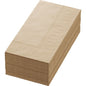 Pino solukudosliinoja 40x40 3-krs 1/8 niitty luonnolliset paperiservetit Duni GmbH:ltä (250 kappaletta), ruskea, hienovaraisesti kuvioitu ja siististi taitettu valkoisella taustalla.