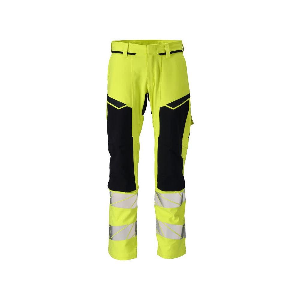 Housut, polvitaskut, ULTIMATE STRETCH -housut Multisafe, hi-vis keltainen/musta-sininen