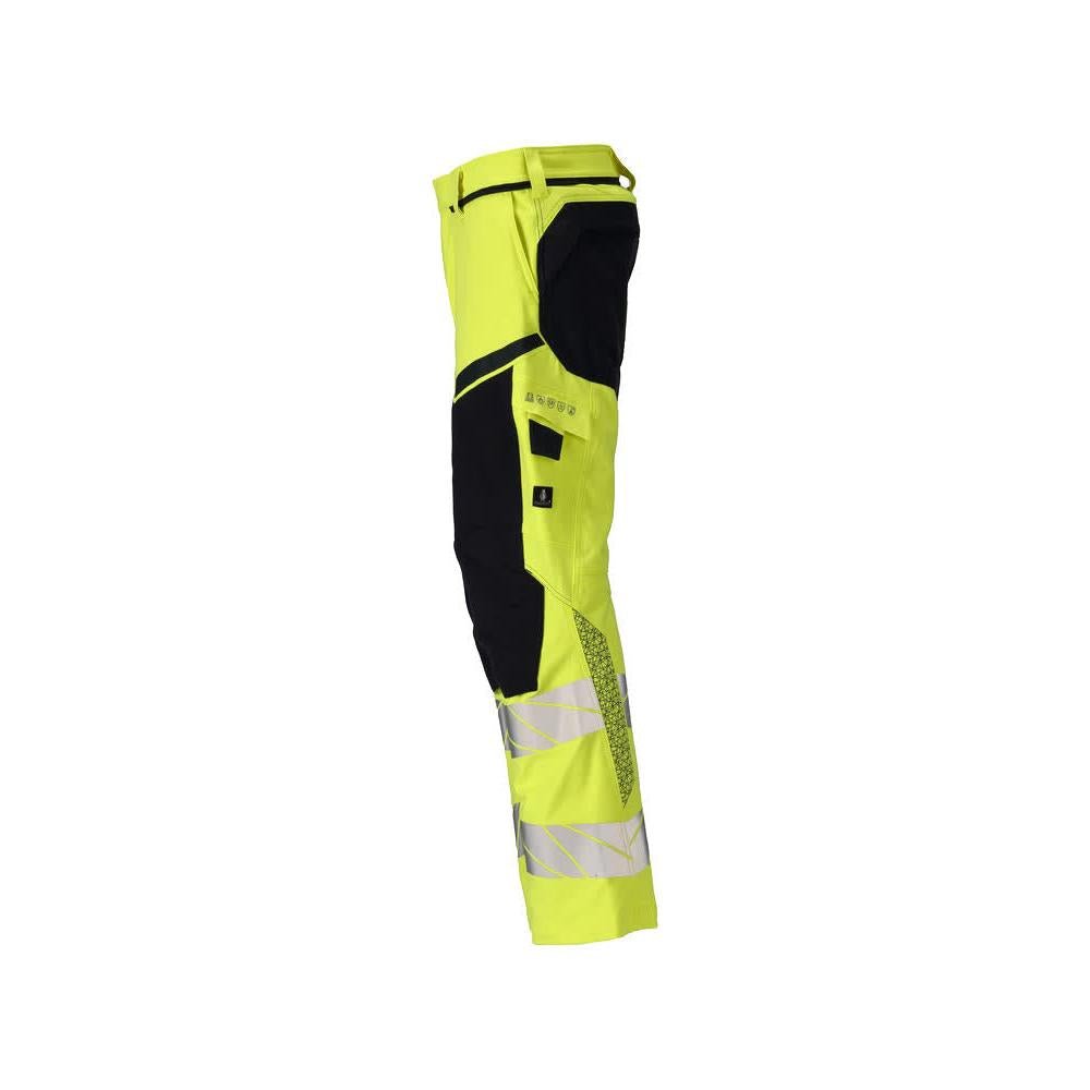 Housut, polvitaskut, ULTIMATE STRETCH -housut Multisafe, hi-vis keltainen/musta-sininen