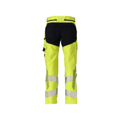 Housut, polvitaskut, ULTIMATE STRETCH -housut Multisafe, hi-vis keltainen/musta-sininen