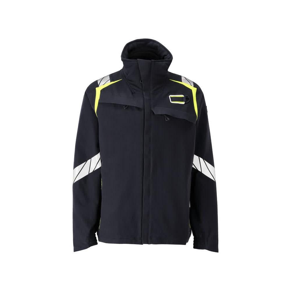 Takki, ULTIMATE STRETCH työtakki Multisafe, musta sininen/hi-vis keltainen