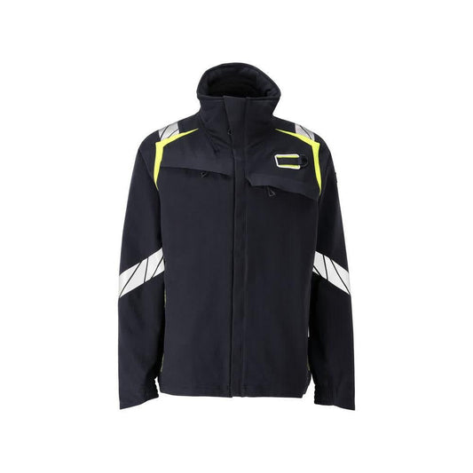 Takki, ULTIMATE STRETCH työtakki Multisafe, musta sininen/hi-vis keltainen