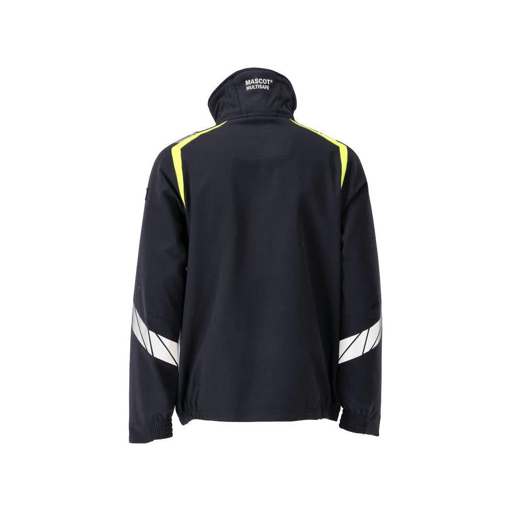 Takki, ULTIMATE STRETCH työtakki Multisafe, musta sininen/hi-vis keltainen