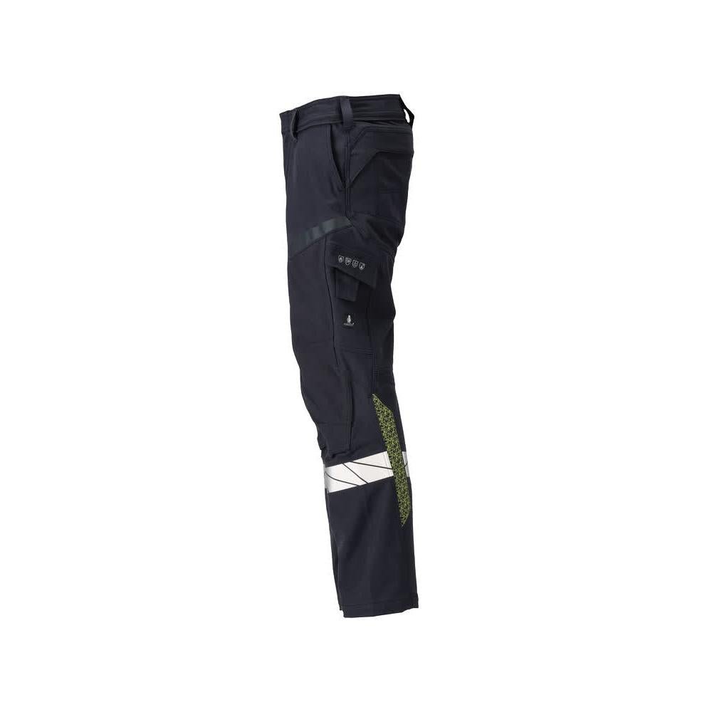 Housut, polvitaskut, ULTIMATE STRETCH -housut Multisafe, musta sininen/hi-vis keltainen