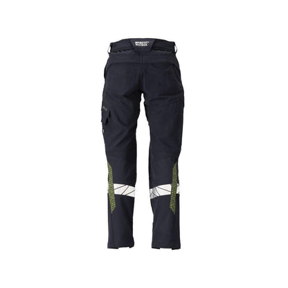 Housut, polvitaskut, ULTIMATE STRETCH -housut Multisafe, musta sininen/hi-vis keltainen