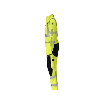 Kaiken kaikkiaan polvitaskut, joustavien sisäosien yhdistelmä Multisafe, hi-vis keltainen/musta-sininen